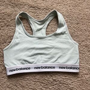 New balance light mint green sports bra
